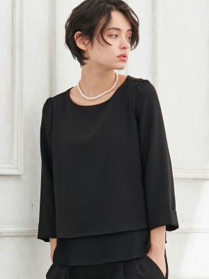 ストレッチジョーゼットトップス　マタニティ・授乳服22147