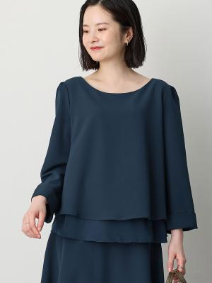 ストレッチジョーゼットトップス　マタニティ・授乳服22147