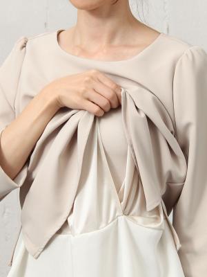 マタニティ トップス|ストレッチジョーゼットトップス　マタニティ・授乳服