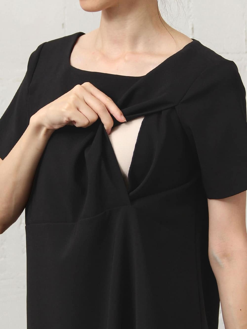 マタニティ ワンピース|マットツイルワンピース　マタニティ・授乳服【出産後も長く使える】