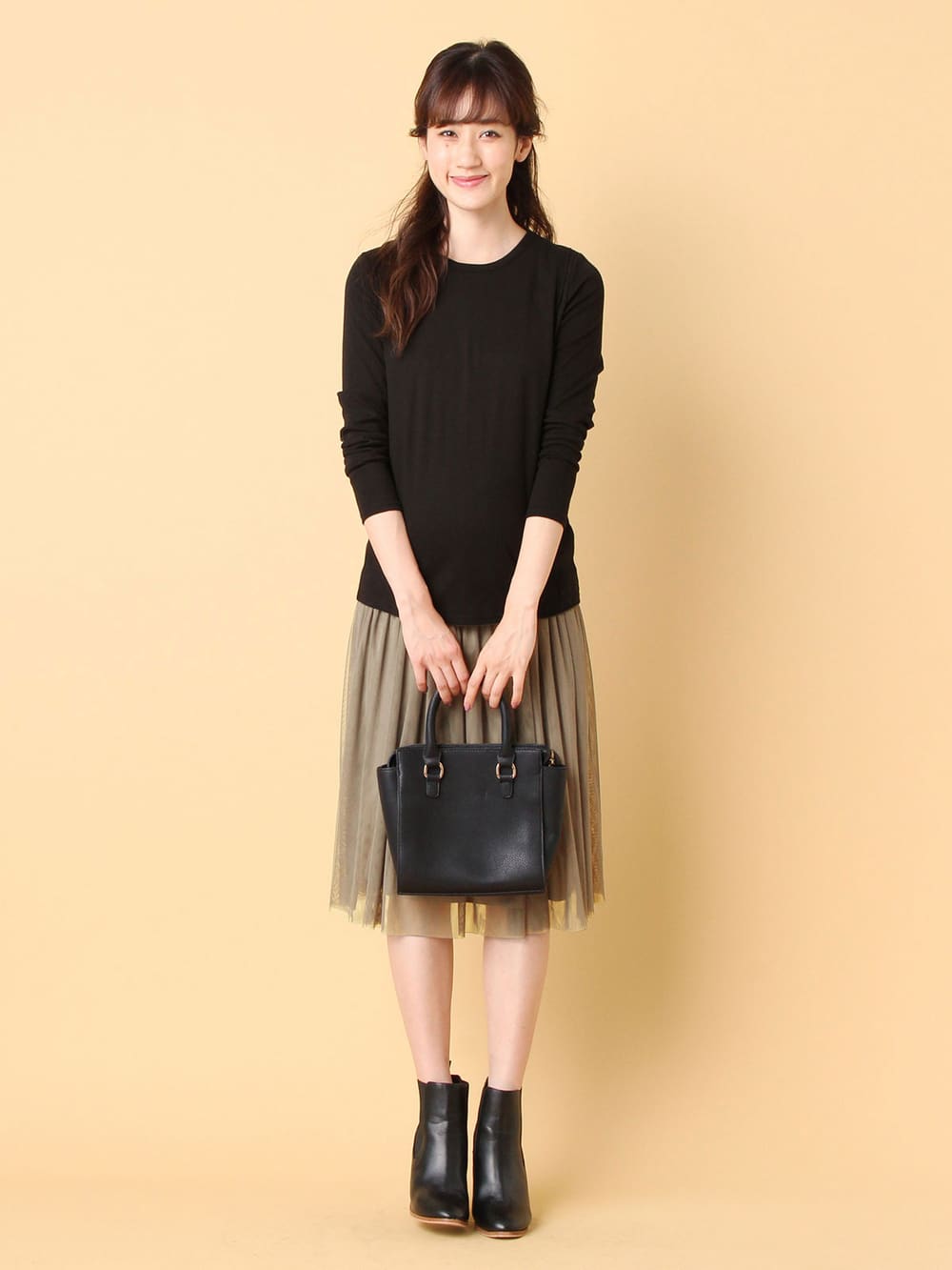 アウトレット|【産前産後対応】チュールスカート【出産後も長く使える】