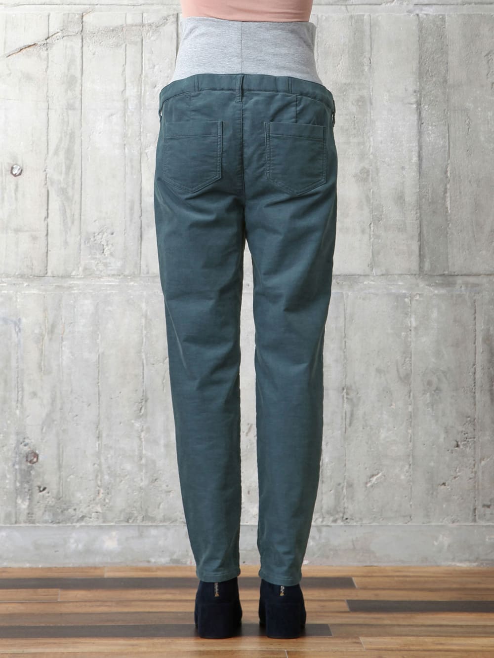 マタニティ パンツ|【産前産後対応】【あったか】裏起毛コーデュロイシガレットパンツ【出産後も長く使える】