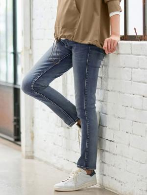 マタニティ パンツ|P・パンツ　ハイストレッチデニムスキニー|ブルー