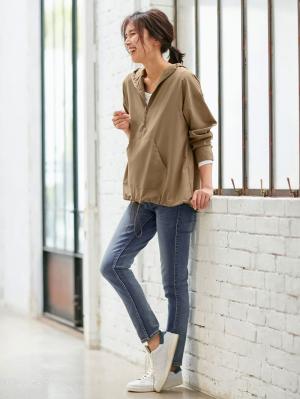 マタニティ パンツ|P・パンツ　ハイストレッチデニムスキニー|ブルー