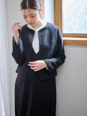 マタニティ ワンピース|ポンチロングジャンパースカート　マタニティ・授乳服【出産後も長く使える】|ブラック