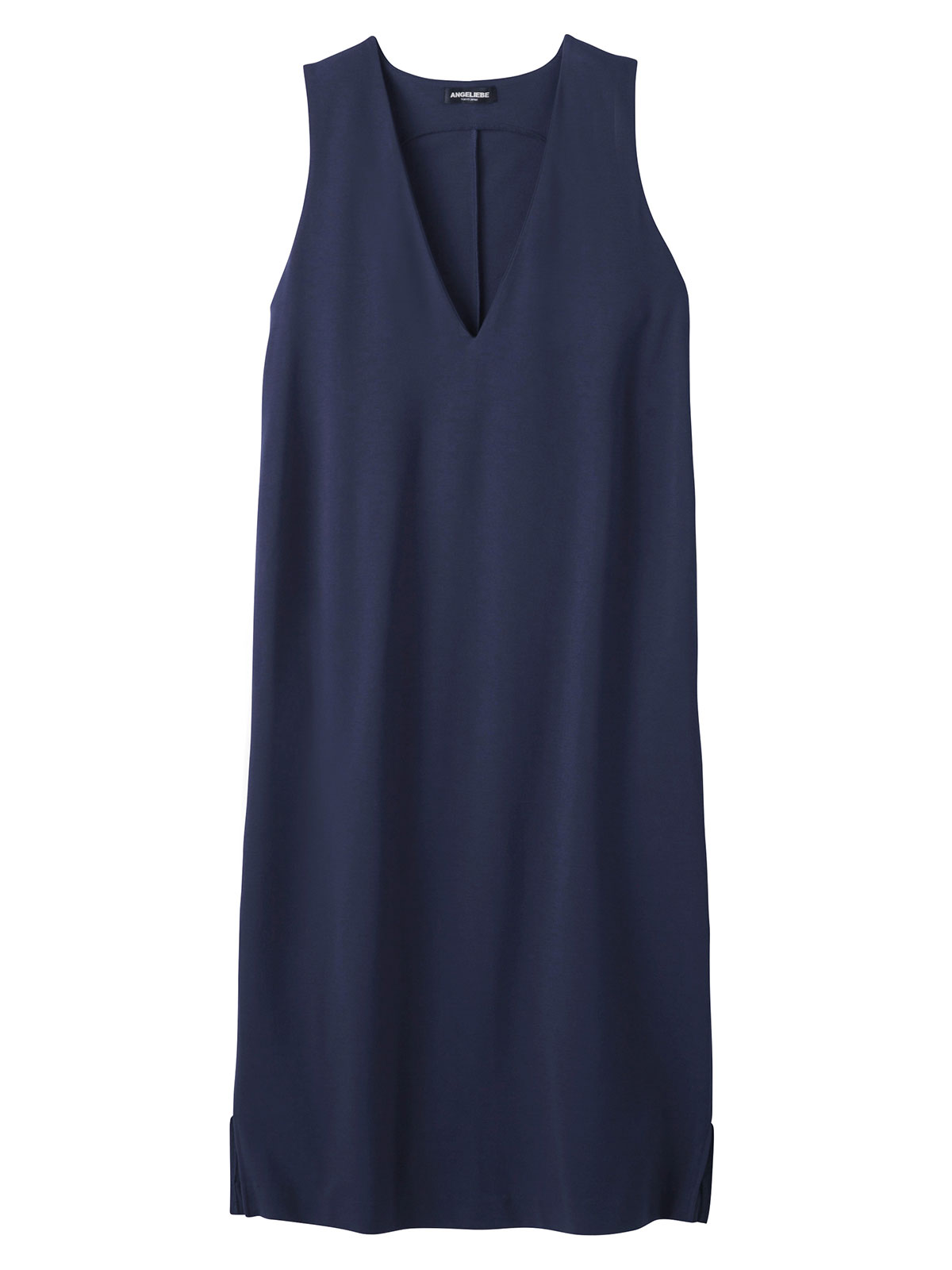 マタニティ ワンピース|ポンチロングジャンパースカート　マタニティ・授乳服【出産後も長く使える】|ネイビー