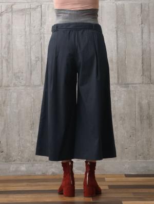 アウトレット|【産前産後対応】ストレッチチノタックワイドパンツ【出産後も長く使える】