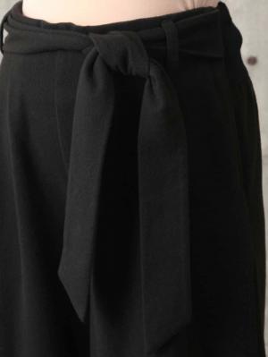 アウトレット|【産前産後対応】起毛ポンチリボン付きワイドパンツ【出産後も長く使える】