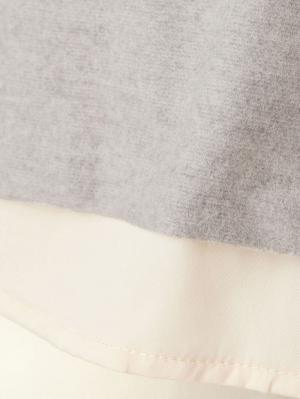 マタニティ トップス|バックシャン起毛ポンチVネックレイヤードトップス マタニティ・授乳服