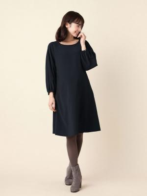 マタニティ ワンピース|ジョーゼットギャザースリーブワンピース　マタニティ・授乳服