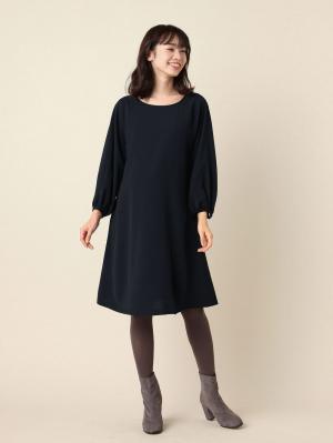 マタニティ ワンピース|ジョーゼットギャザースリーブワンピース　マタニティ・授乳服