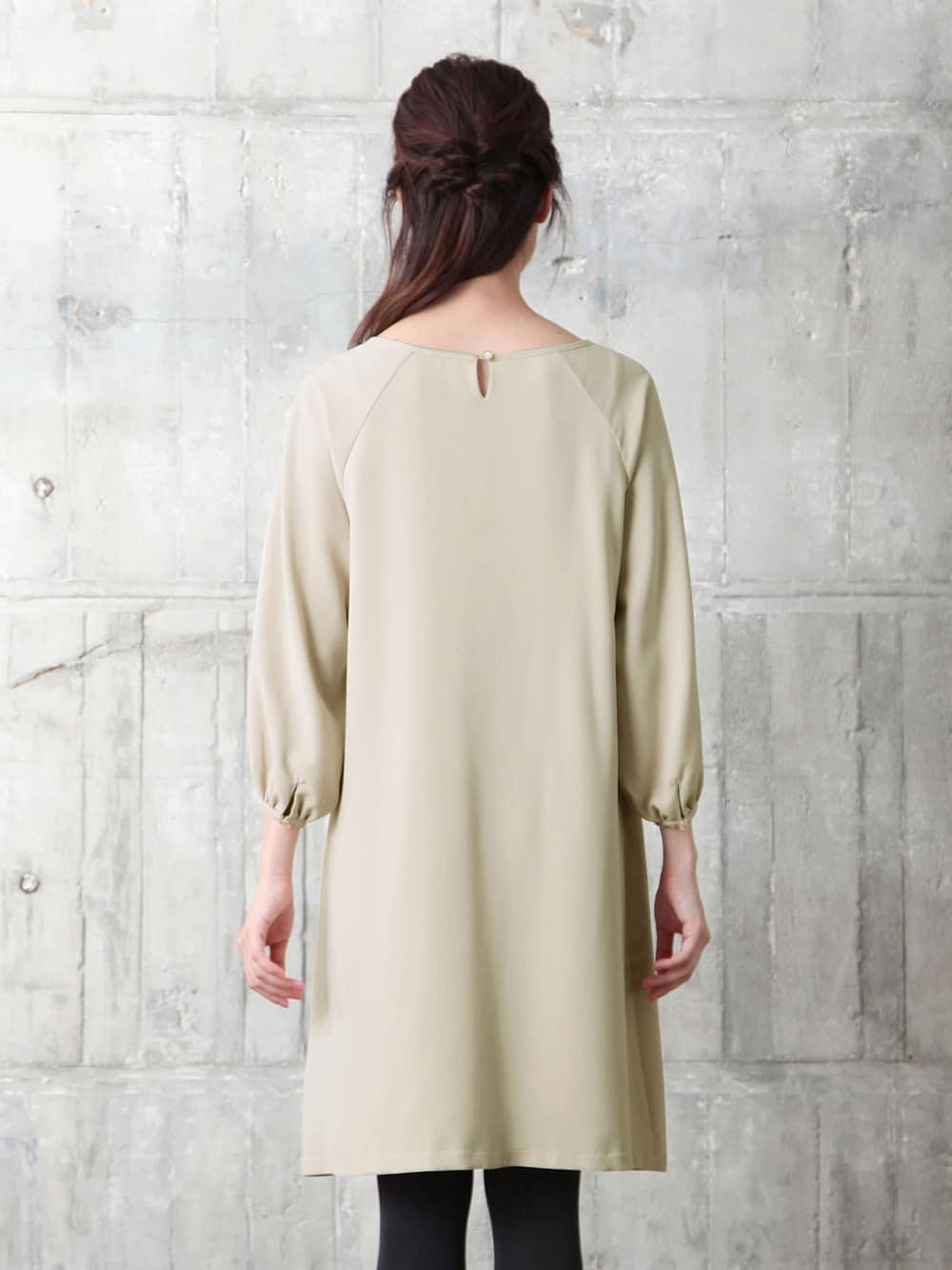 マタニティ ワンピース|ジョーゼットギャザースリーブワンピース　マタニティ・授乳服