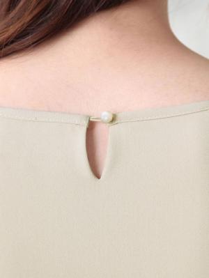 マタニティ ワンピース|ジョーゼットギャザースリーブワンピース　マタニティ・授乳服