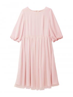 マタニティ ワンピース|チュールシアースカートワンピース　マタニティ・授乳服【出産後も長く使える】|ピンク×ピンク