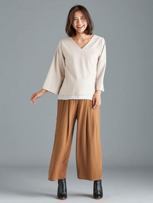 マタニティ パンツ|【産前産後対応】ツイルタックパンツ【出産後も長く使える】