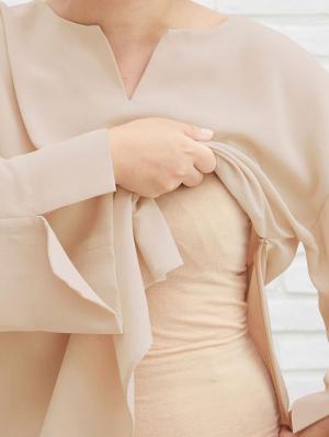 マタニティ トップス|スラッシュネック ワイドスリーブトップス　マタニティ・授乳服【出産後も長く使える】