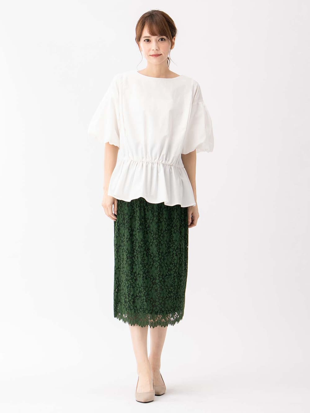 産前産後対応 スカラップレースミモレ丈タイトスカート マタニティウェア 授乳服通販 エンジェリーベ 公式 産前産後対応 スカラップレースミモレ丈タイトスカート マタニティウェア 授乳服通販 エンジェリーベ 公式