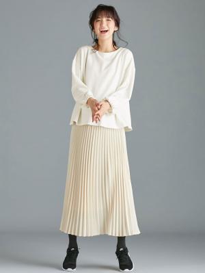 マタニティ トップス|バルーンスリーブ起毛トップス　マタニティ・授乳服【出産後も長く使える】