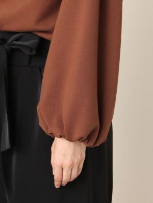 マタニティ トップス|バルーンスリーブ起毛トップス　マタニティ・授乳服【出産後も長く使える】