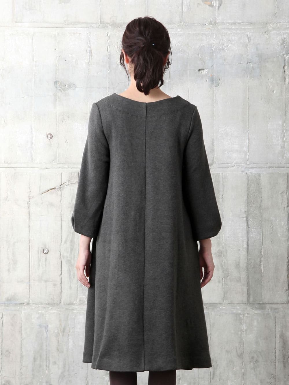 マタニティ ワンピース|【あったか】裏起毛ニットソーボリュームワンピ　マタニティ・授乳服