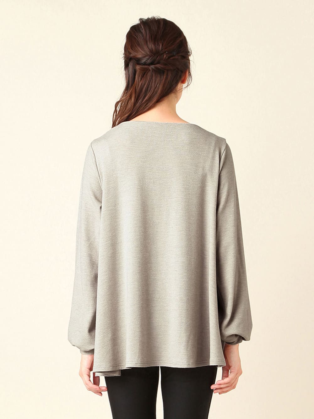 マタニティ トップス|フレアーフロントヘムプルオーバー　マタニティ・授乳服