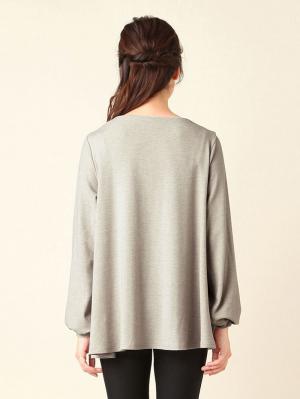 マタニティ トップス|フレアーフロントヘムプルオーバー　マタニティ・授乳服