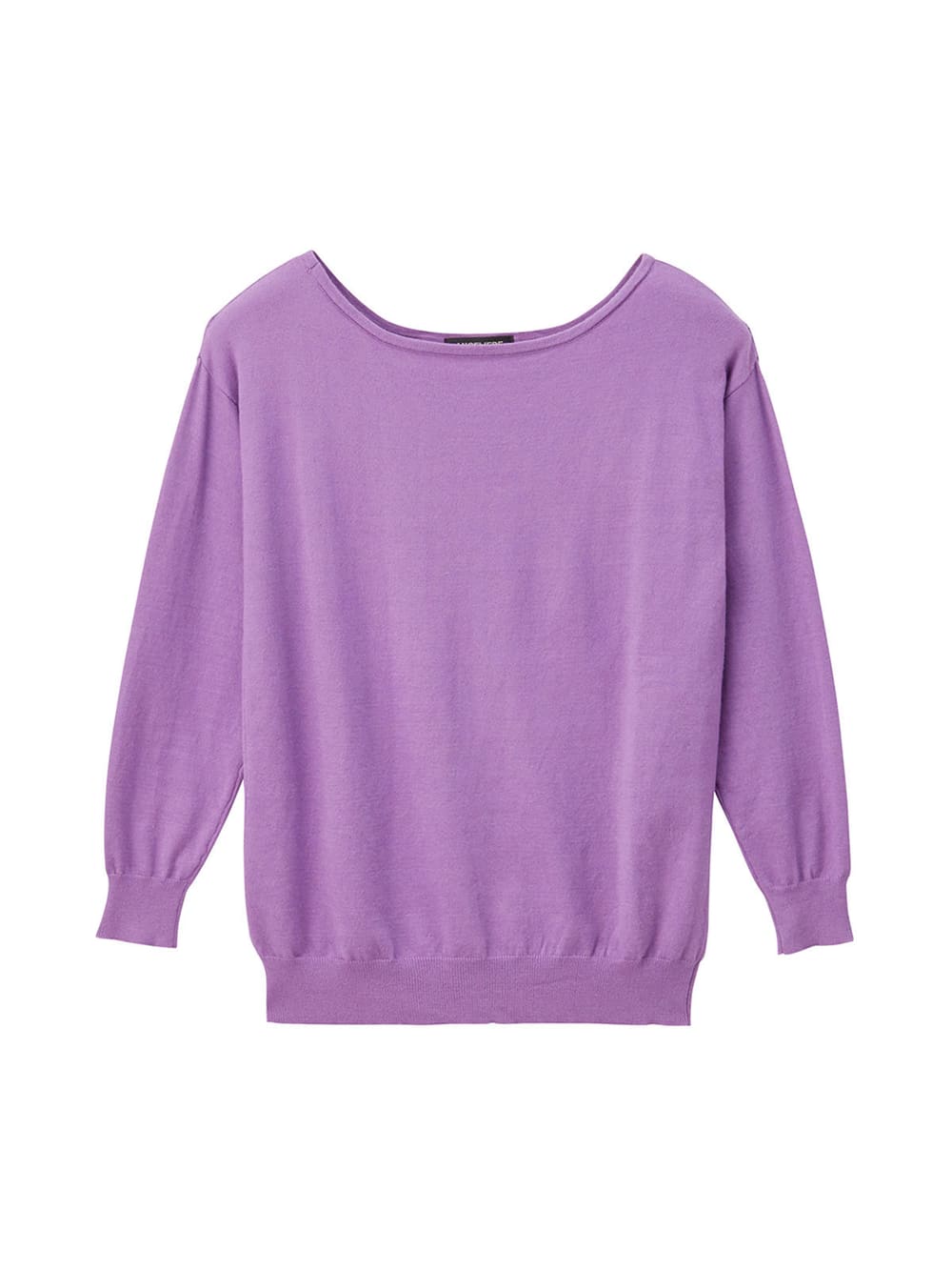 マタニティ トップス|【ウォッシャブル】ニットボートネック【出産後も長く使える】|パープル