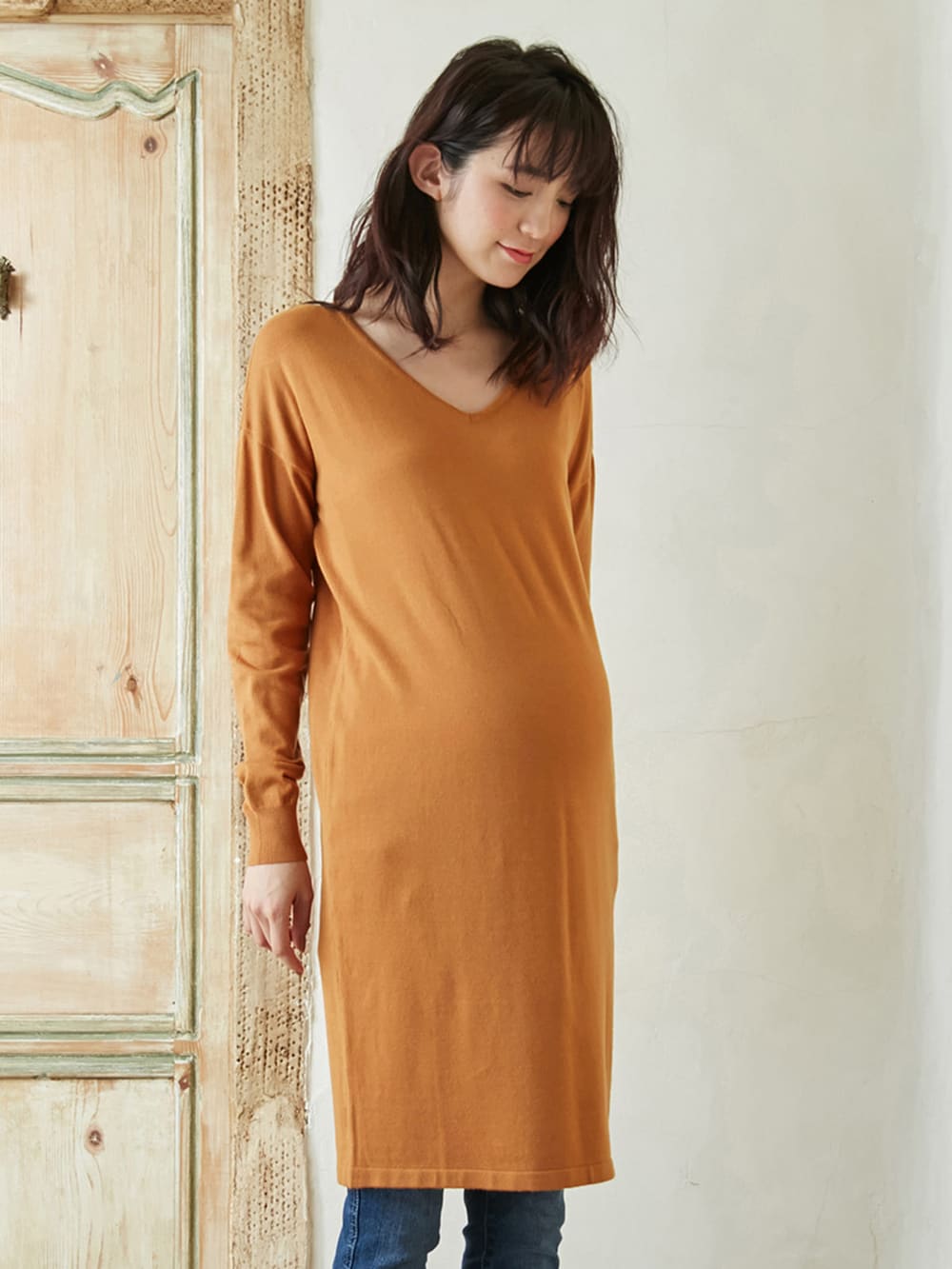 マタニティ ワンピース ウォッシャブル ロングニットワンピース マタニティウェア 授乳服通販 エンジェリーベ 公式 マタニティ ワンピース ウォッシャブル ロングニットワンピース マタニティウェア 授乳服通販 エンジェリーベ 公式