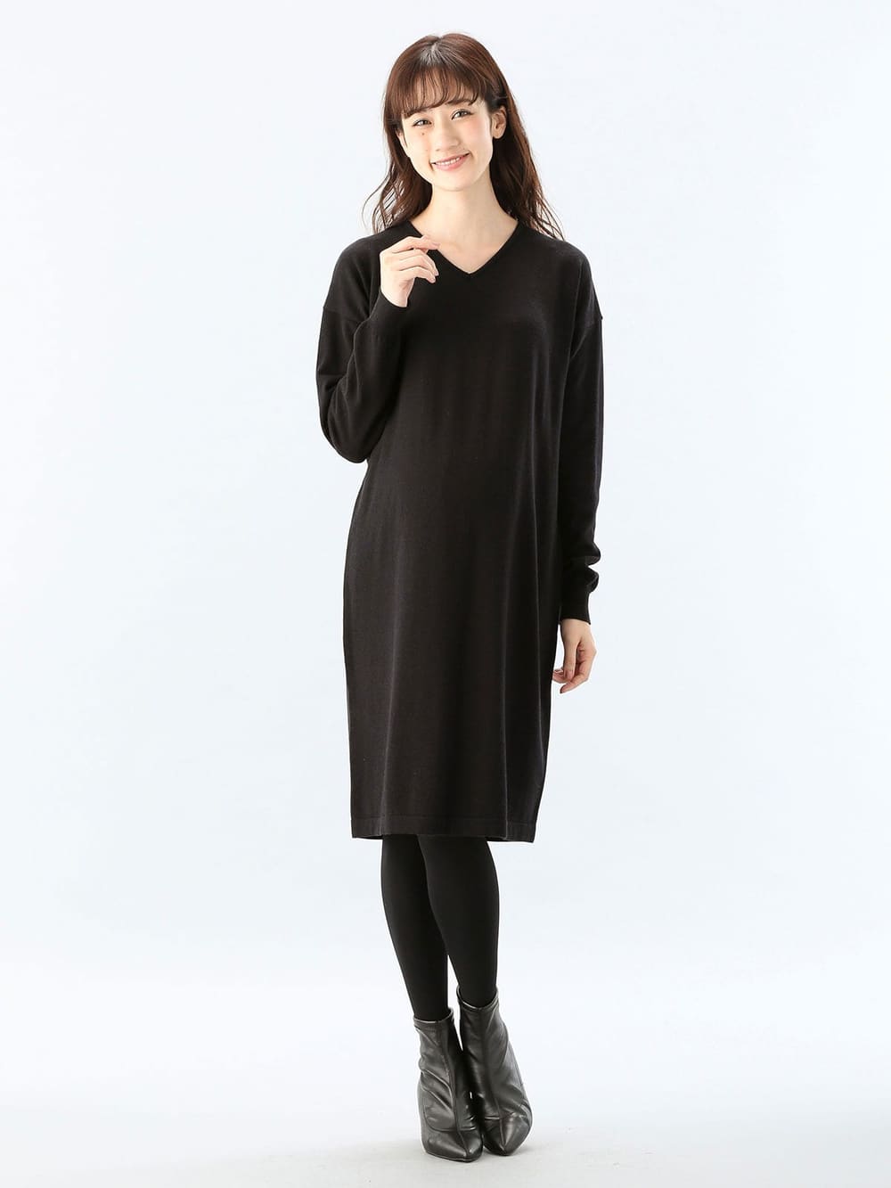 マタニティ ワンピース ウォッシャブル ロングニットワンピース マタニティウェア 授乳服通販 エンジェリーベ 公式