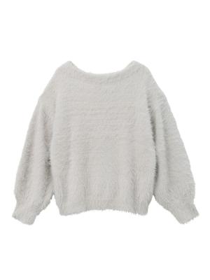 やわらかフェザーヤーンボートネックニット 22337