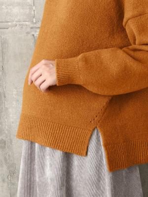 マタニティ トップス|ふんわりタートルニット　マタニティ・授乳服