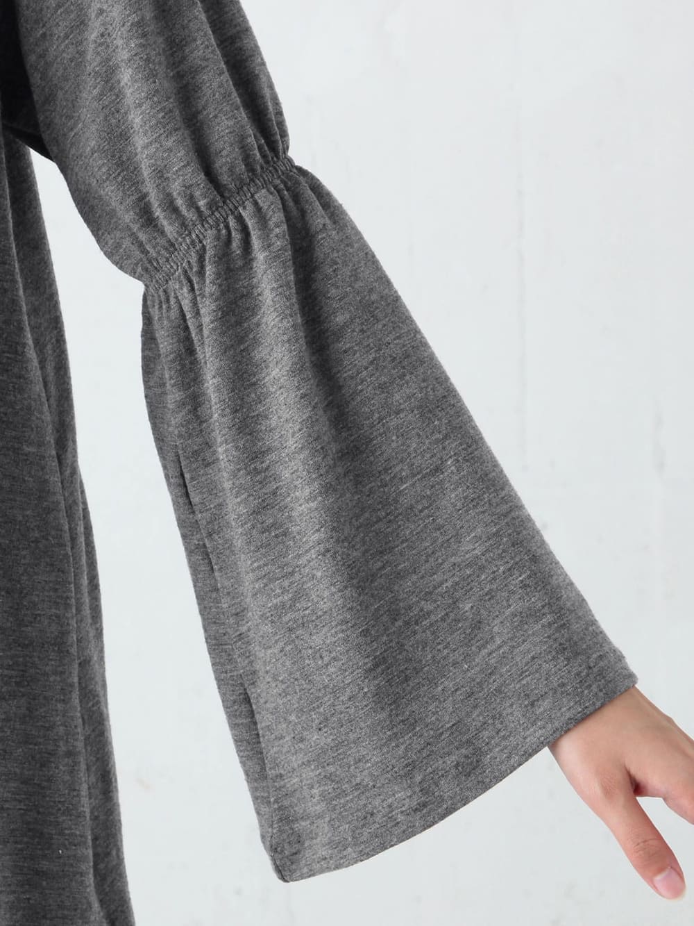 マタニティ ワンピース|【セット】ベルスリーブVネックニットソーワンピース（ペチコート付）　マタニティ・授乳服