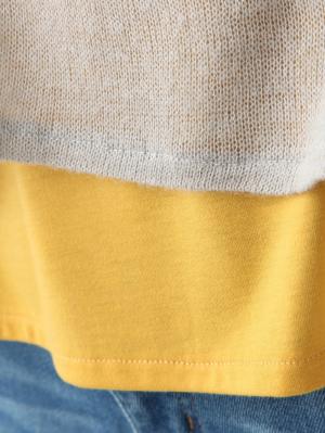 マタニティ トップス|レイヤードニットソートップス マタニティ・授乳服【出産後も長く使える】