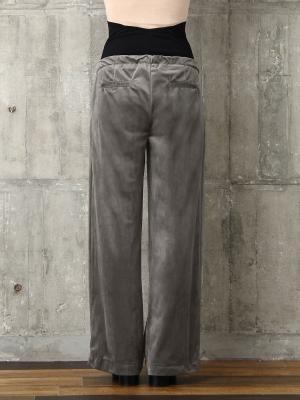 マタニティ パンツ|【産前産後対応】ベロアタックワイドパンツ