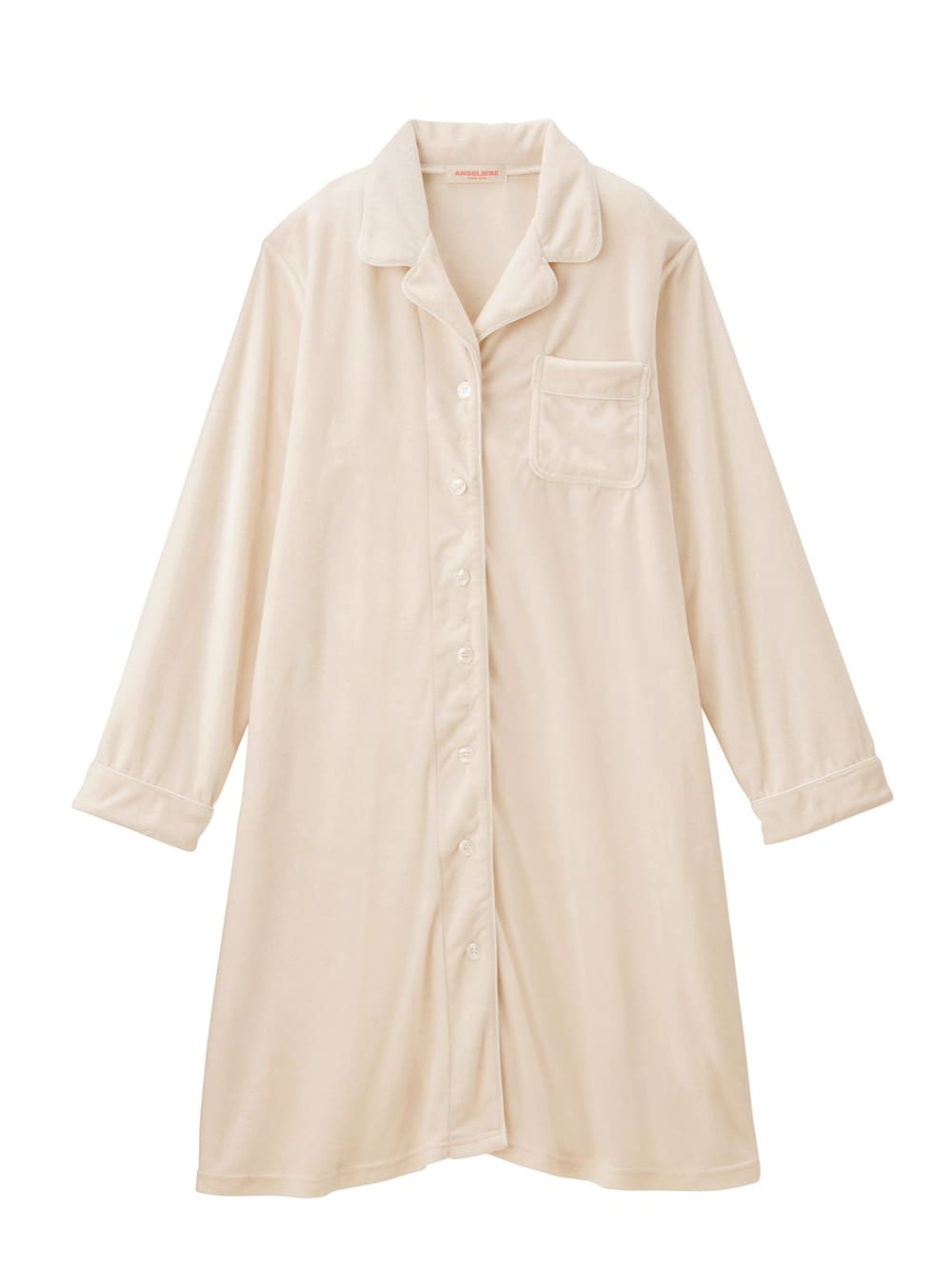 マタニティ パジャマ・ルームウェア|【授乳しやすい】【産後も使えるパンツ】ストレッチベロアロングシャツパジャマ