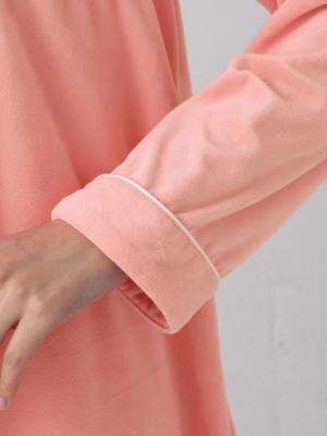 マタニティ パジャマ・ルームウェア|【授乳しやすい】【産後も使えるパンツ】ストレッチベロアロングシャツパジャマ