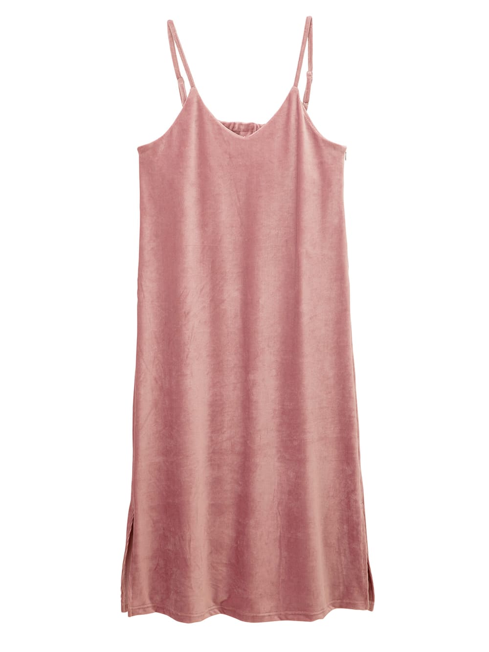 マタニティ ワンピース|【セット】ストレッチ細コールベロアキャミワンピース＆長袖リブトップスセット　マタニティ・授乳服|ピンク