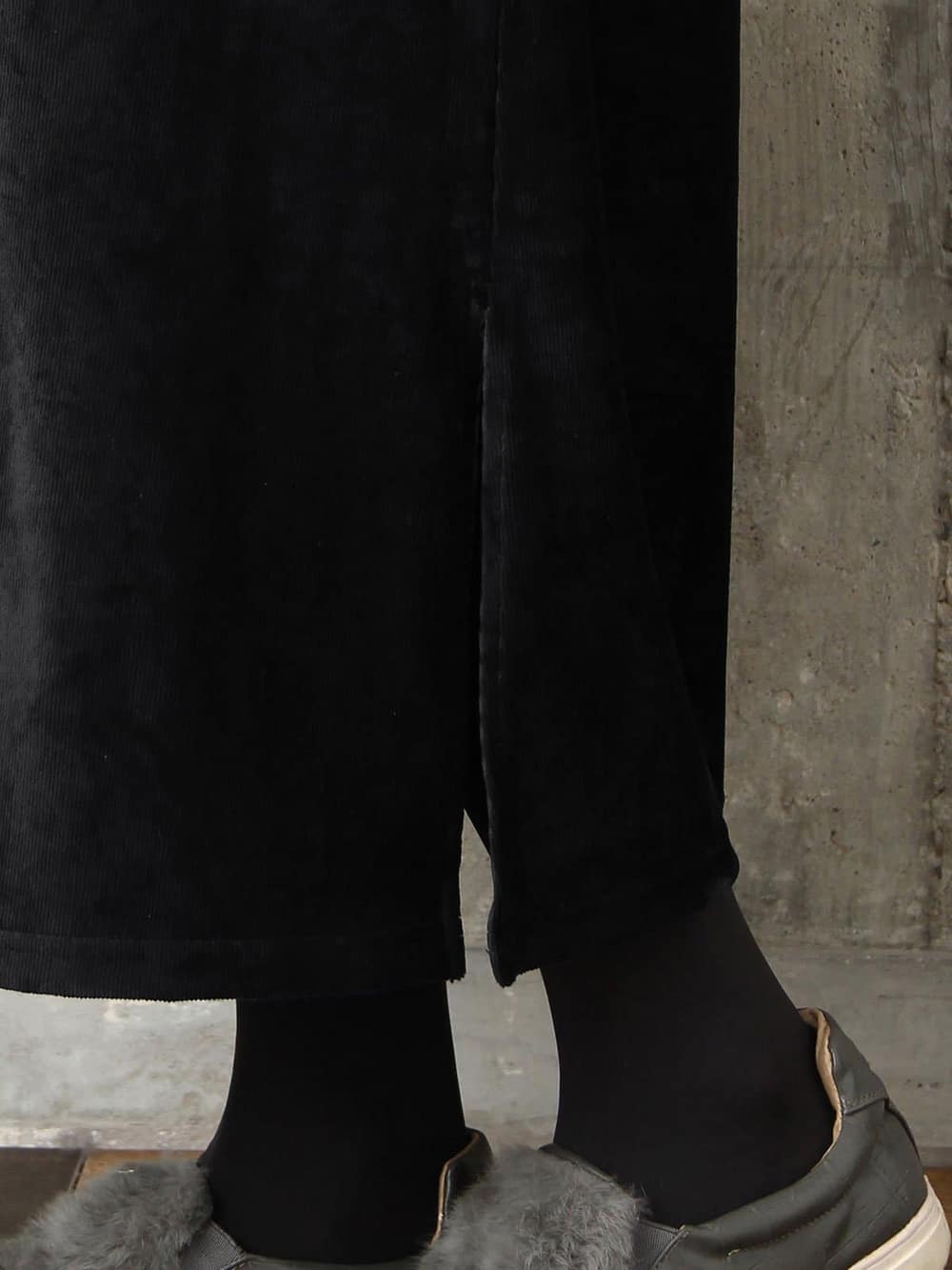 マタニティ ワンピース|【セット】ストレッチ細コールベロアキャミワンピース＆長袖リブトップスセット　マタニティ・授乳服