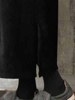 マタニティ ワンピース|【セット】ストレッチ細コールベロアキャミワンピース＆長袖リブトップスセット　マタニティ・授乳服