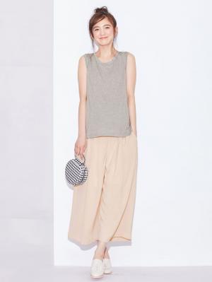 マタニティ トップス|ノースリーブトップス マタニティ・授乳服【出産後も長く使える】|杢グレー