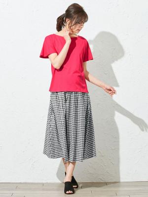 マタニティ トップス|【マタニティ・授乳服】シルケット加工フレアスリーブプルオーバー【出産後も長く使える】|ピンク