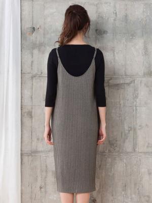 マタニティ ワンピース|【マタニティ・授乳服】リブキャミワンピース【出産後も長く使える】