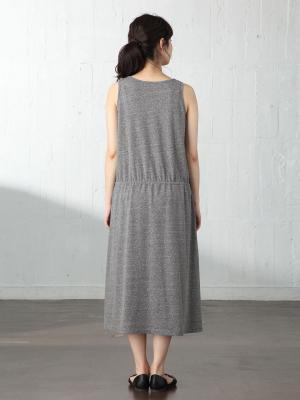 マタニティ ワンピース|スラブ風素材　ノースリーブマキシワンピース　マタニティ・授乳服【出産後も長く使える】