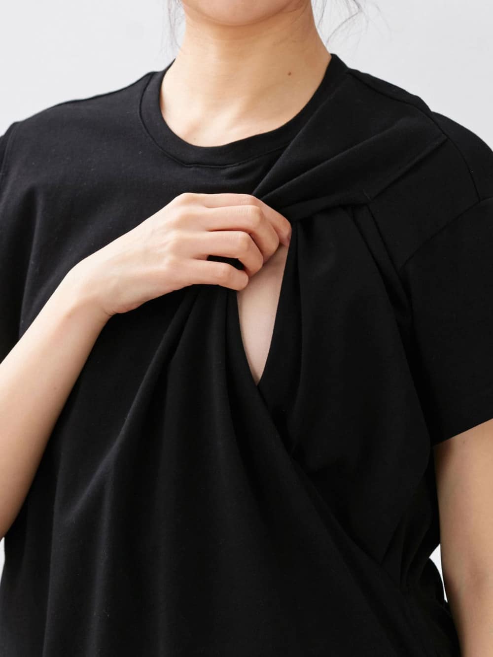 マタニティ ワンピース 授乳口付 半袖マキシワンピース マタニティウェア 授乳服通販 エンジェリーベ 公式