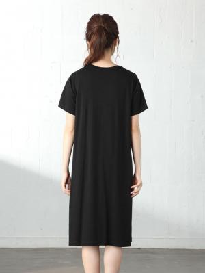マタニティ ワンピース|ロングスリットワンピース　マタニティ・授乳服【出産後も長く使える】