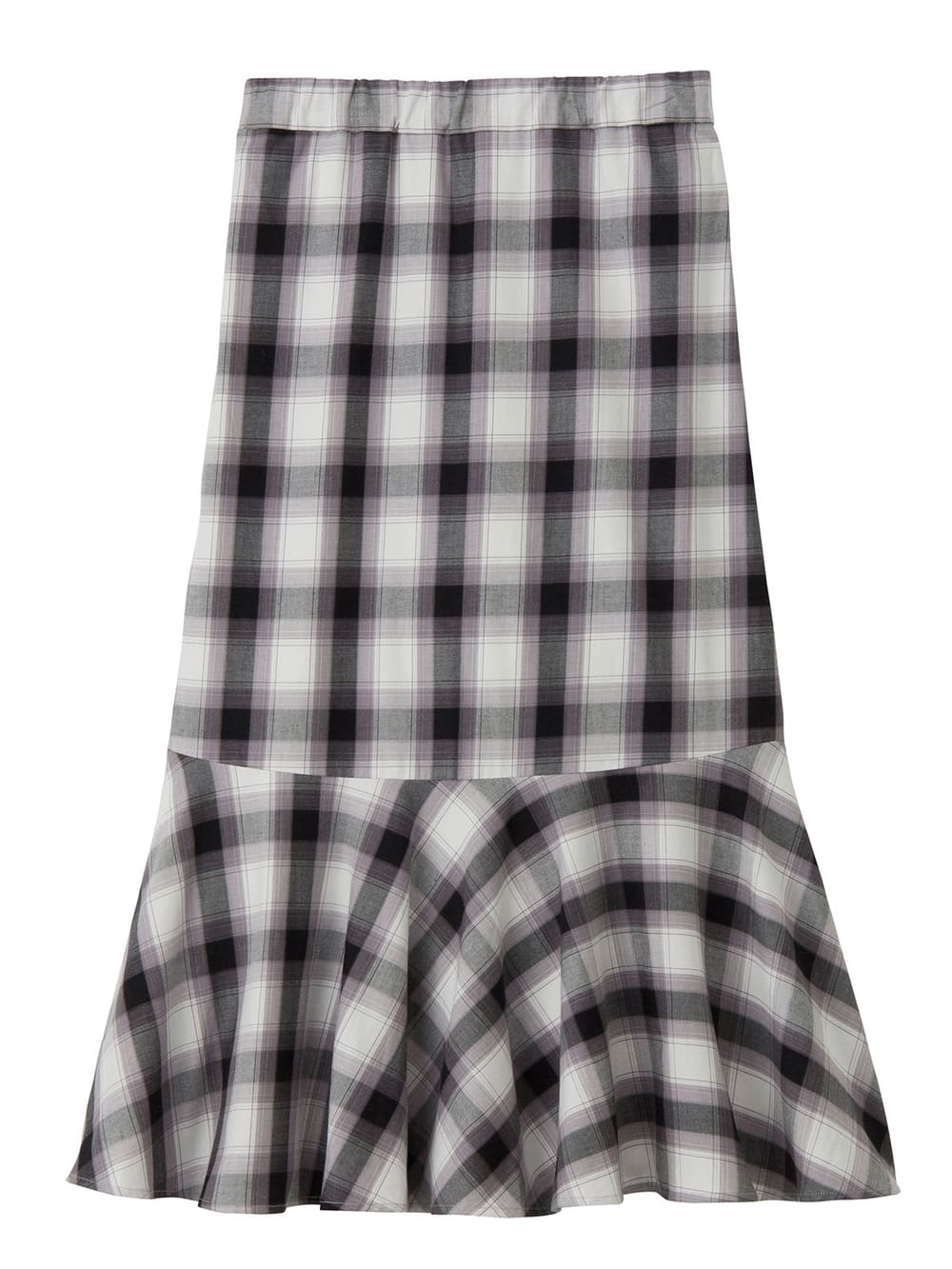 マタニティ スカート|ain（アイン）【産前産後対応】産後も可愛く　綿ツイルソフトラッフルスカート【出産後も長く使える】|チェック