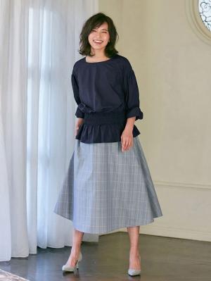 マタニティ トップス|ain(アイン)バックレースアップシャーリングトップス マタニティ・授乳服【出産後も長く使える】|ネイビー