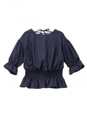 マタニティ トップス|ain(アイン)バックレースアップシャーリングトップス マタニティ・授乳服【出産後も長く使える】|ネイビー