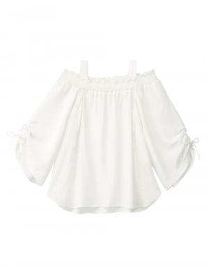 マタニティ トップス|【マタニティ・授乳服】ain（アイン）麻調エステル3WAYオフショルダートップス【出産後も長く使える】|オフ