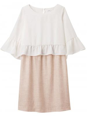 マタニティ ワンピース|LOVE MIC（ラブミック）ラメツイード袖フレアワンピース　マタニティ・授乳服【出産後も長く使える】